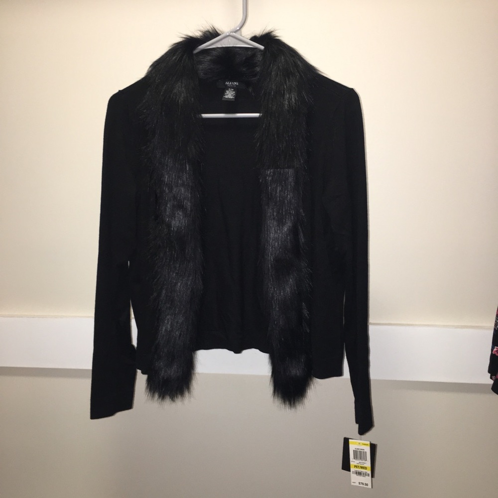 Alfani Faux Fur Sweater